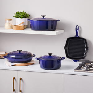 Le Creuset Indigo Cast Iron Round Casserole 20cm